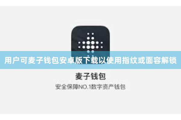 用户可麦子钱包安卓版下载以使用指纹或面容解锁