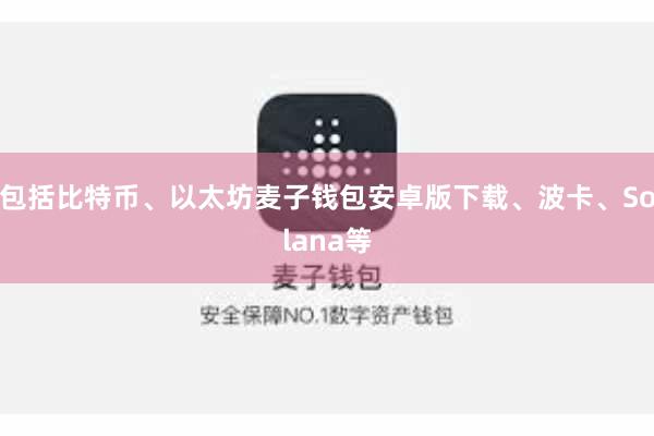 包括比特币、以太坊麦子钱包安卓版下载、波卡、Solana等