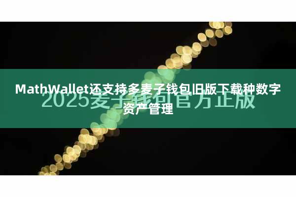 MathWallet还支持多麦子钱包旧版下载种数字资产管理